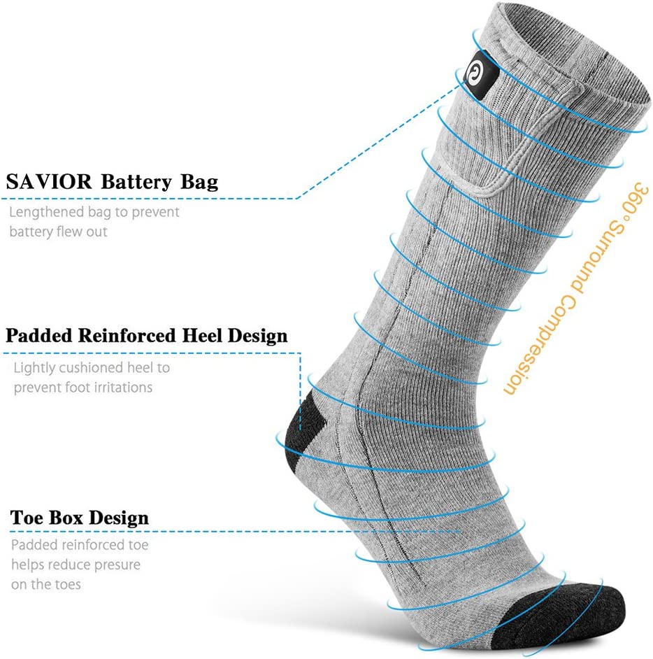 Calcetines recargables con calefacción incorporada para uso en invierno