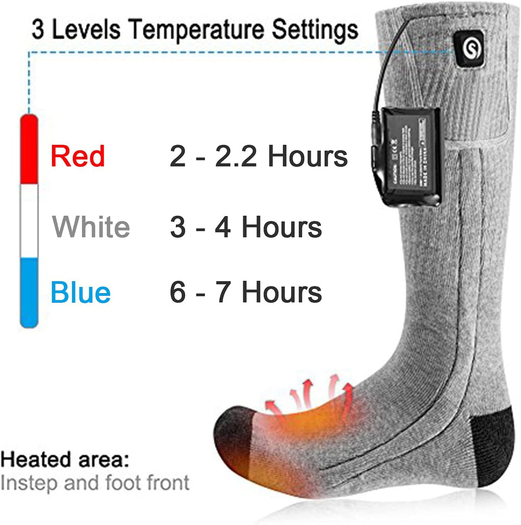 Calcetines recargables con calefacción incorporada para uso en invierno