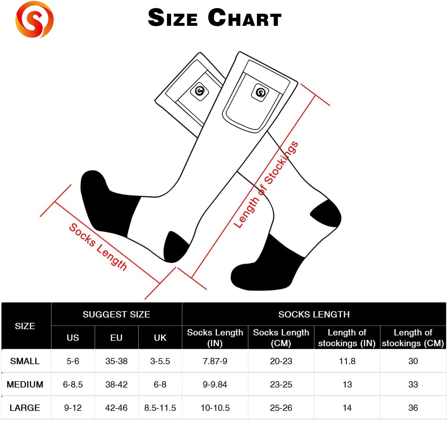 Calcetines recargables con calefacción incorporada para uso en invierno