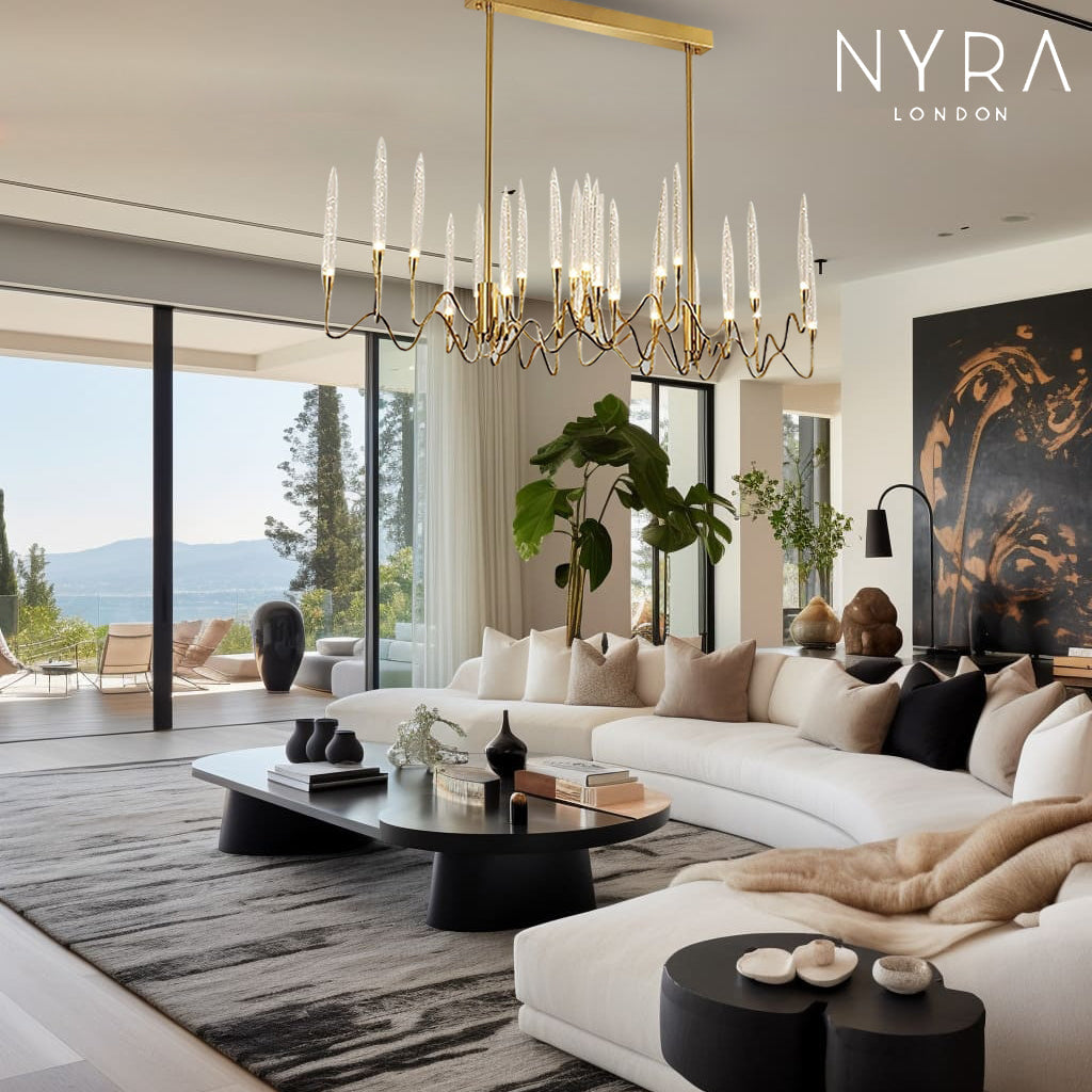 Novara Kristallkerzenlüster in Gold- oder Chrom-Finish