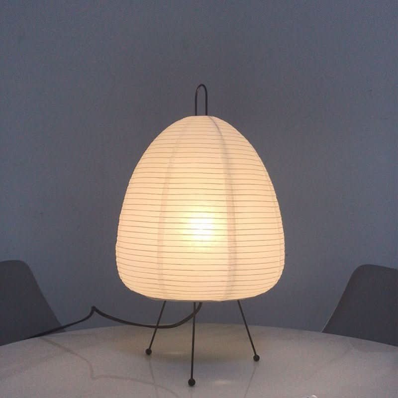 Candeeiro de Mesa NovaLume de Papel de Arroz em Estilo Japonês com Luz Suave Difusa para Quarto