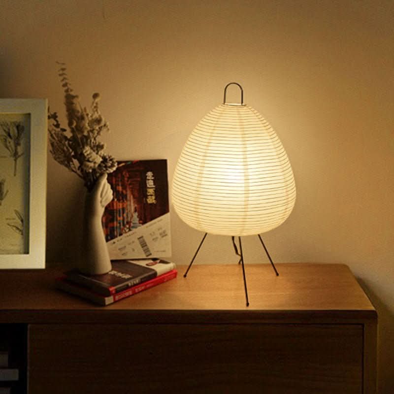 Candeeiro de Mesa NovaLume de Papel de Arroz em Estilo Japonês com Luz Suave Difusa para Quarto