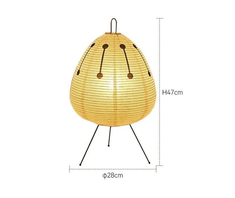 Candeeiro de Mesa NovaLume de Papel de Arroz em Estilo Japonês com Luz Suave Difusa para Quarto
