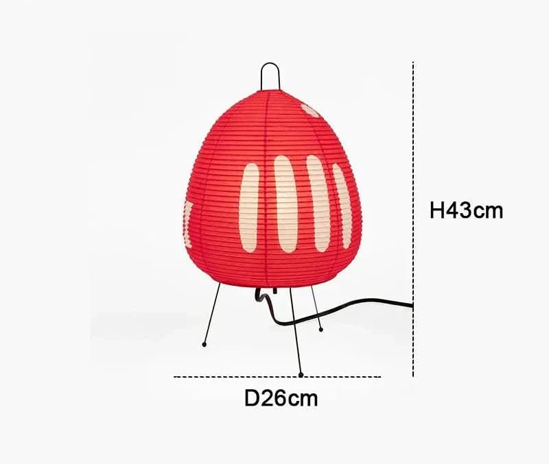 Candeeiro de Mesa NovaLume de Papel de Arroz em Estilo Japonês com Luz Suave Difusa para Quarto