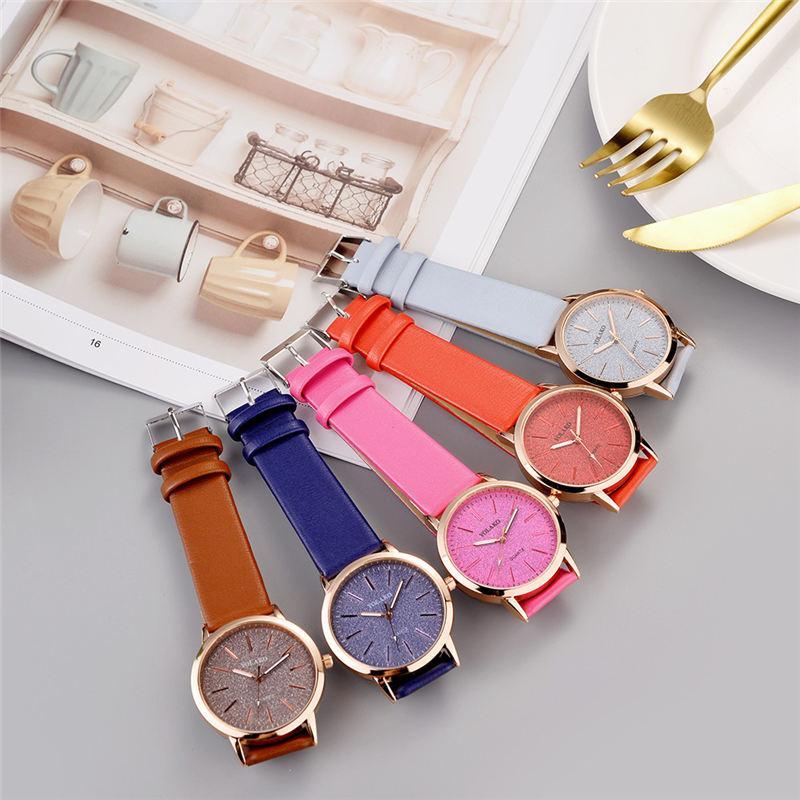 Orologio da polso IcoolGadgets Geneva con cinturino in pelle sintetica per donna, regalo elegante