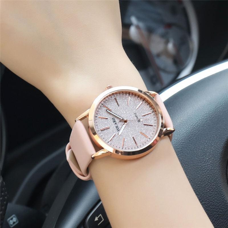 Orologio da polso IcoolGadgets Geneva con cinturino in pelle sintetica per donna, regalo elegante