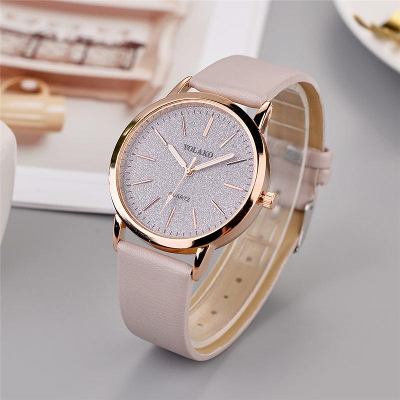 Orologio da polso IcoolGadgets Geneva con cinturino in pelle sintetica per donna, regalo elegante