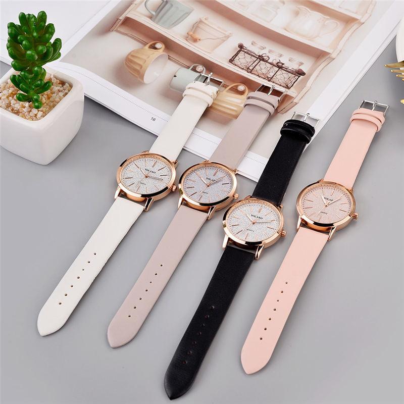 Orologio da polso IcoolGadgets Geneva con cinturino in pelle sintetica per donna, regalo elegante