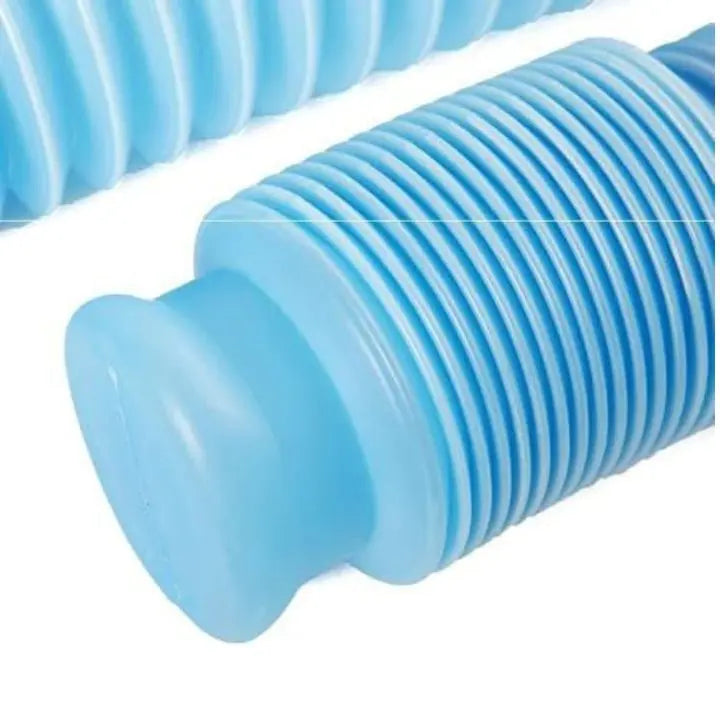 Orinal portátil expandible para hombre, capacidad de 750 ml para viajes con panel azul