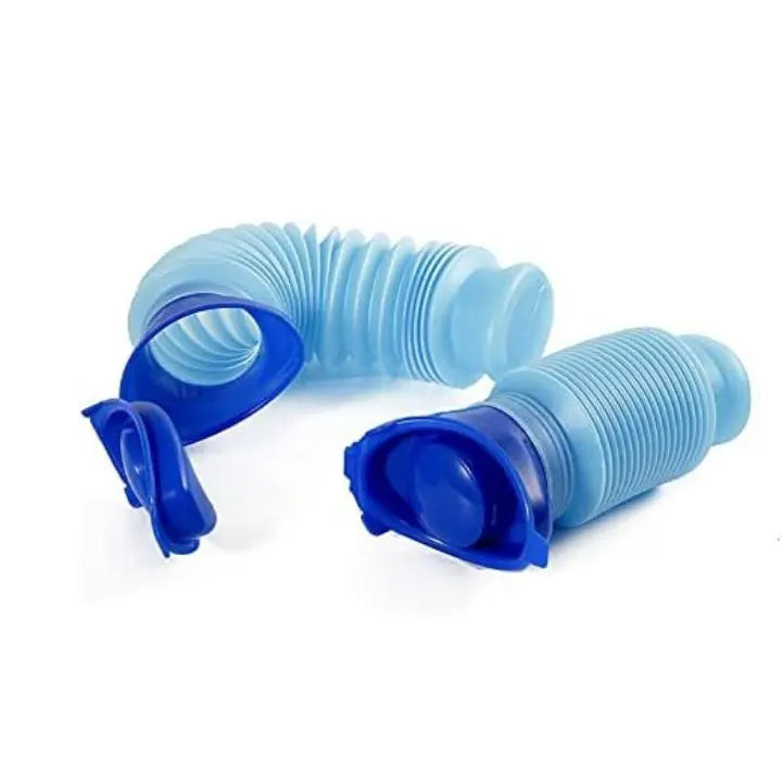Orinal portátil expandible para hombre, capacidad de 750 ml para viajes con panel azul