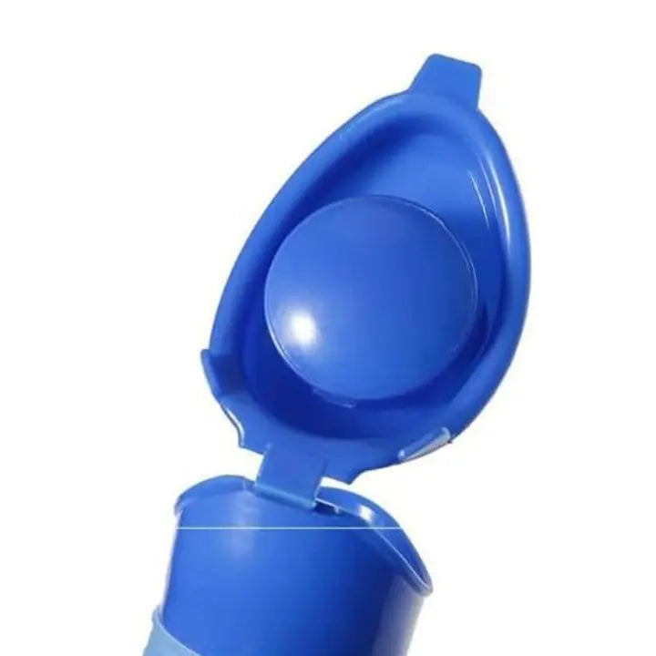 Orinal portátil expandible para hombre, capacidad de 750 ml para viajes con panel azul