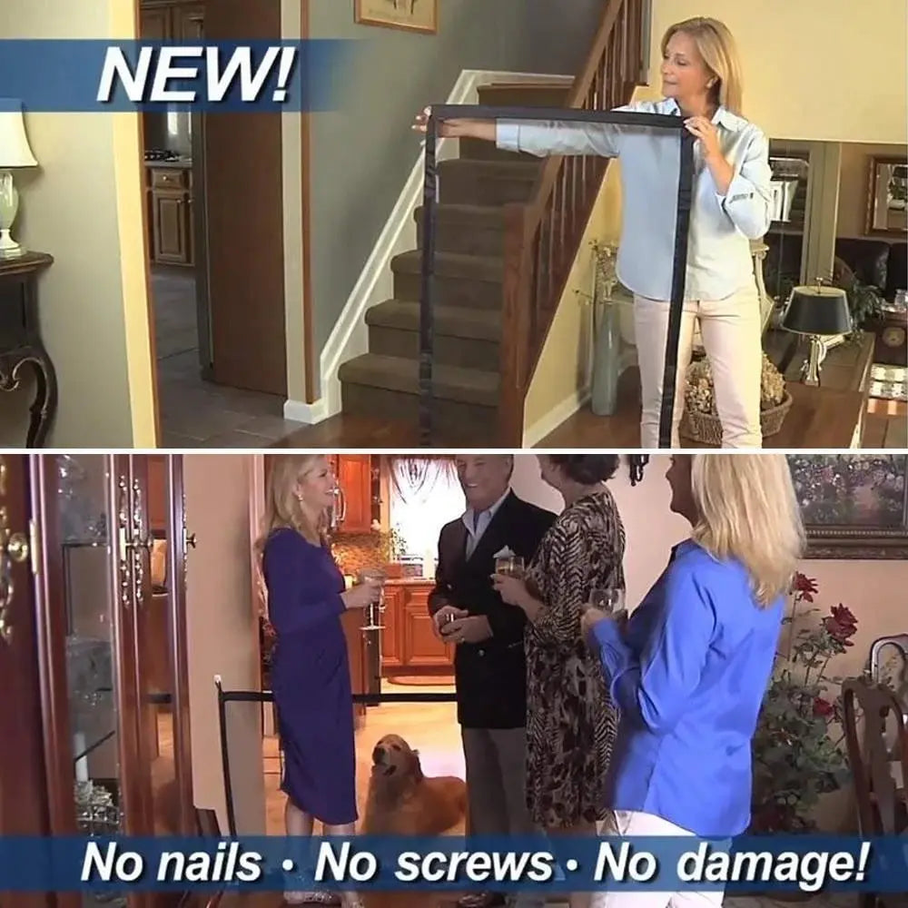 Portable Pet Barrier Gate For Doorways, Stairs, And Hallways