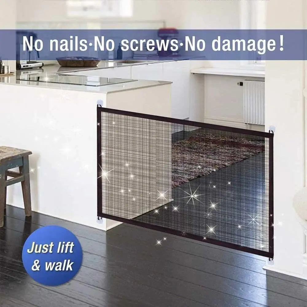 Portable Pet Barrier Gate For Doorways, Stairs, And Hallways