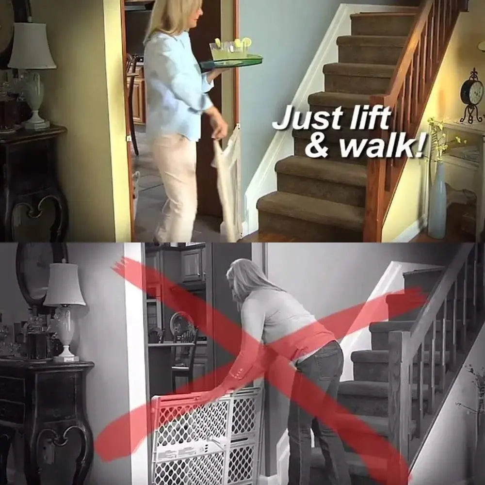 Portable Pet Barrier Gate For Doorways, Stairs, And Hallways