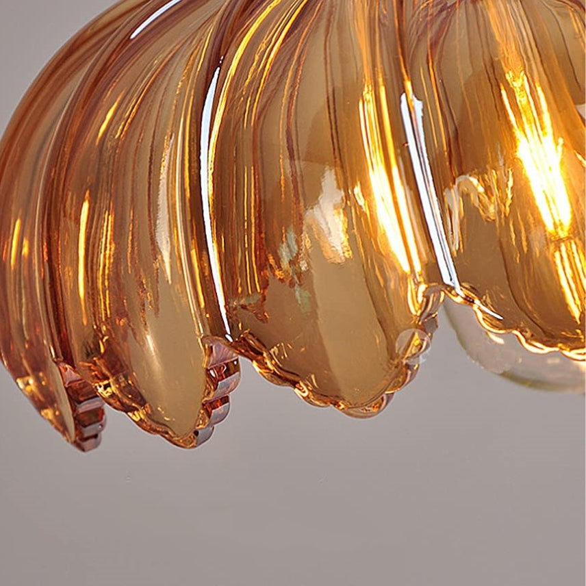 Solara Translucente Glas-Pendelleuchte mit Kupferbasis für moderne Innenräume