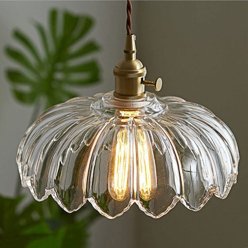 Solara Translucente Glas-Pendelleuchte mit Kupferbasis für moderne Innenräume