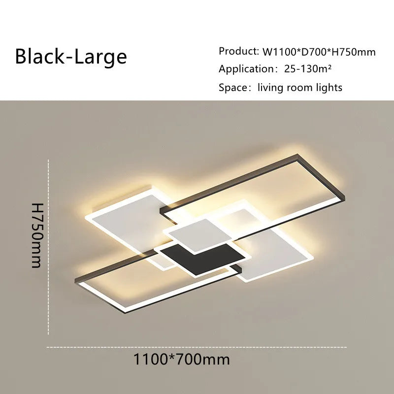 Lámpara de araña moderna LED NovaLume para habitaciones medianas de 15 a 45 m²
