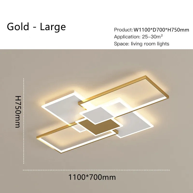 Lámpara de araña moderna LED NovaLume para habitaciones medianas de 15 a 45 m²