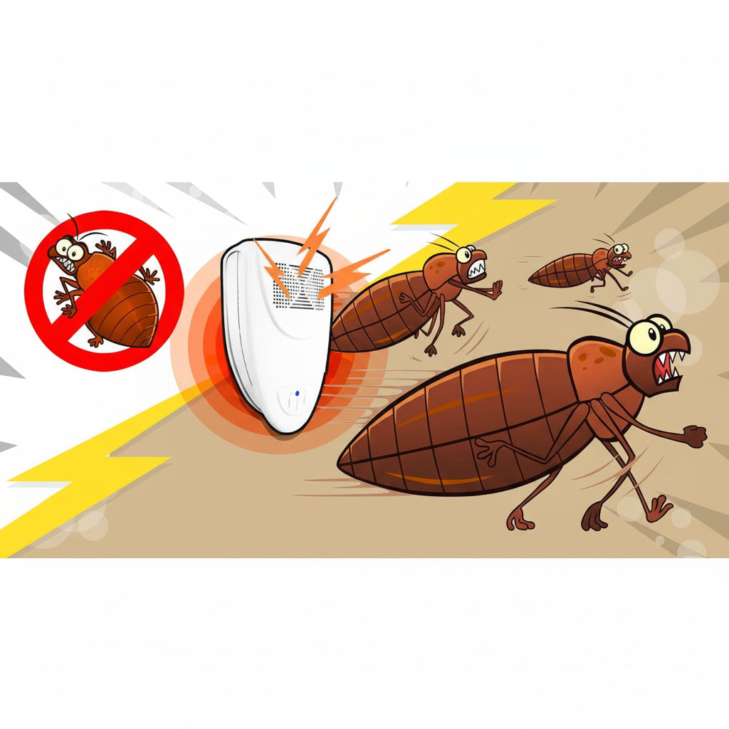 מכשיר אולטרסוני BugBarrier לשליטה בחרקי מיטה בבית