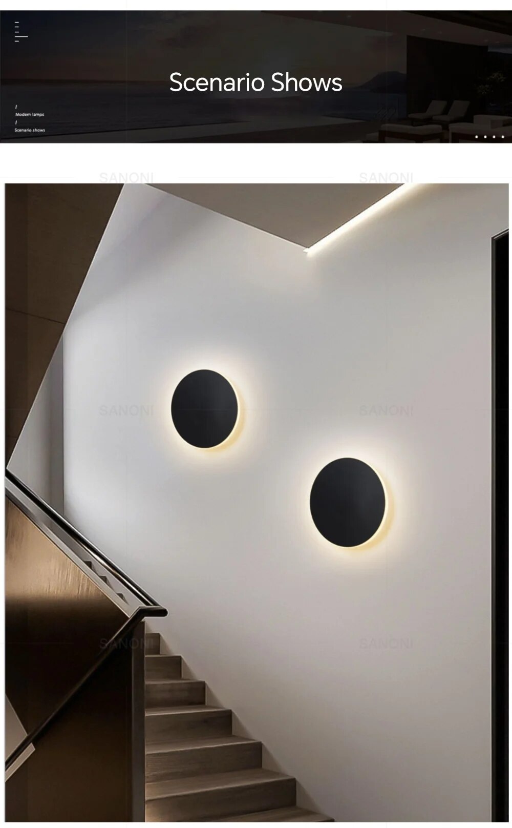 Applique murale LED circulaire dégageant une élégance moderne pour les maisons contemporaines