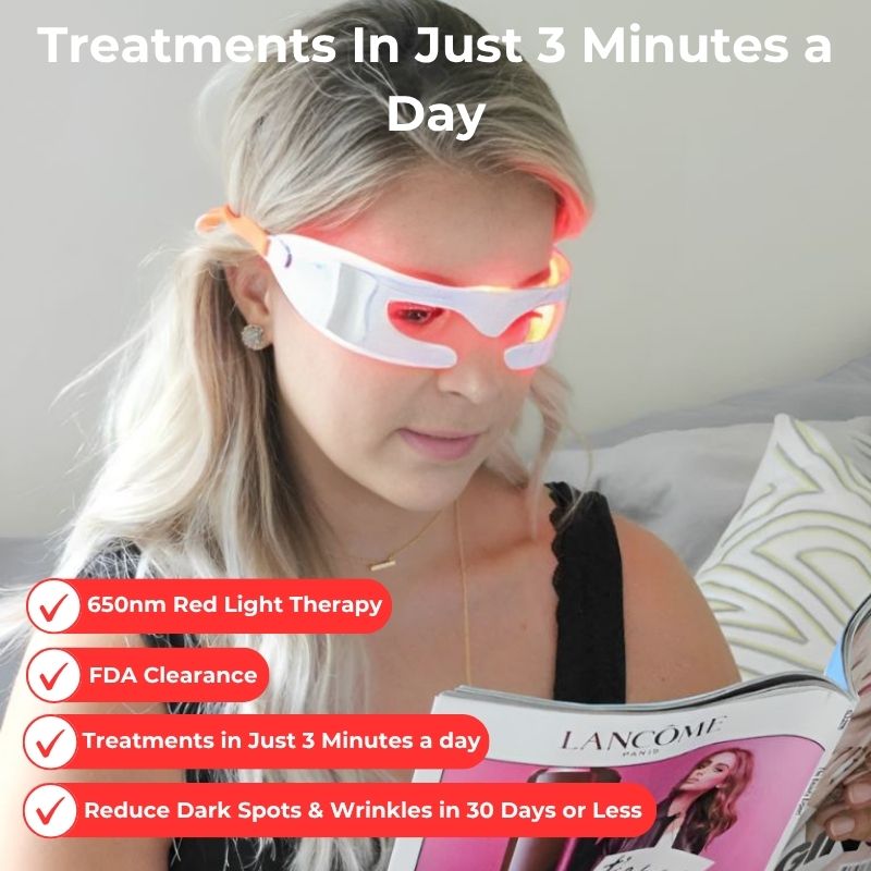 At-Home Under-Eye Red Light Therapy Device With Gentle Vibration