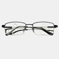 Titanium Reading Glasses With Progressive Lenses And Adaptive Tint
