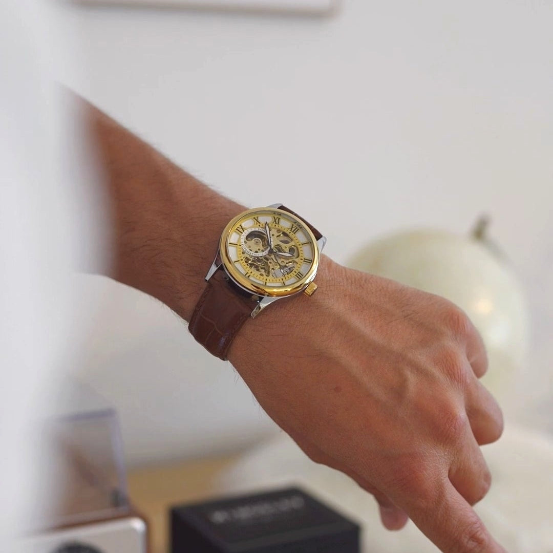 Reloj de acero inoxidable AuroraForge con esfera automática de 40 mm edición