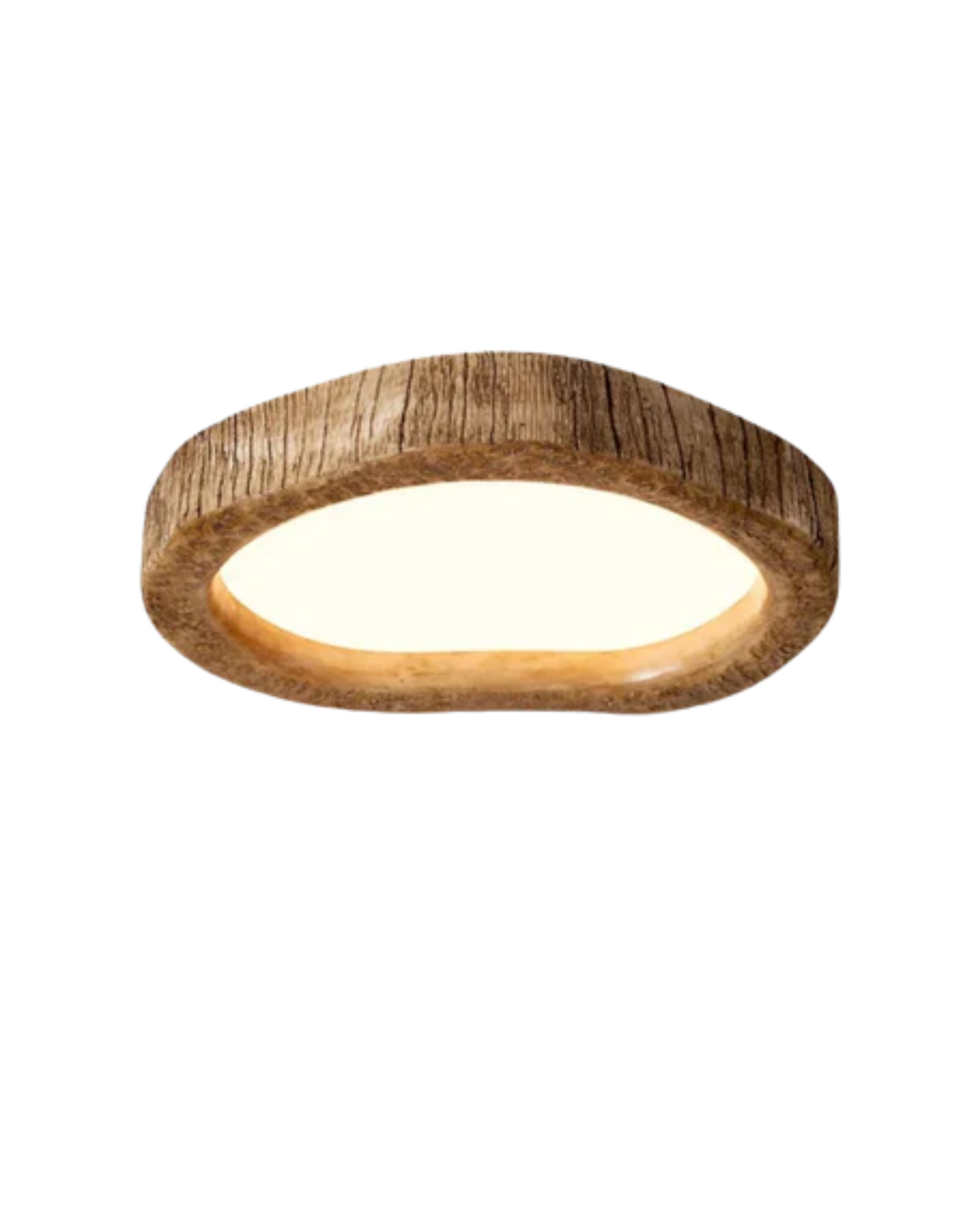 Nova Oak Ceiling Light With Warm Minimal Glow And Wooden Housing
