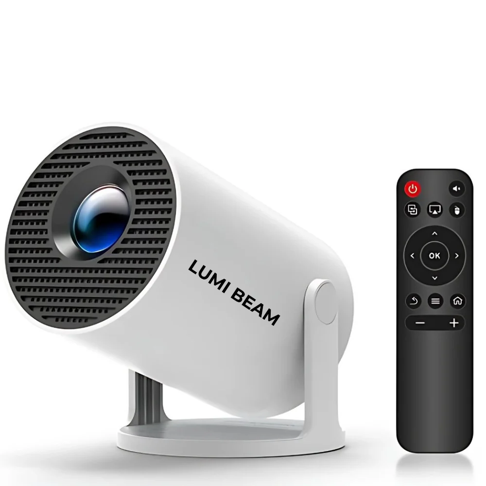 Proyector compacto NovaBeam con altavoz incorporado y soporte ajustable
