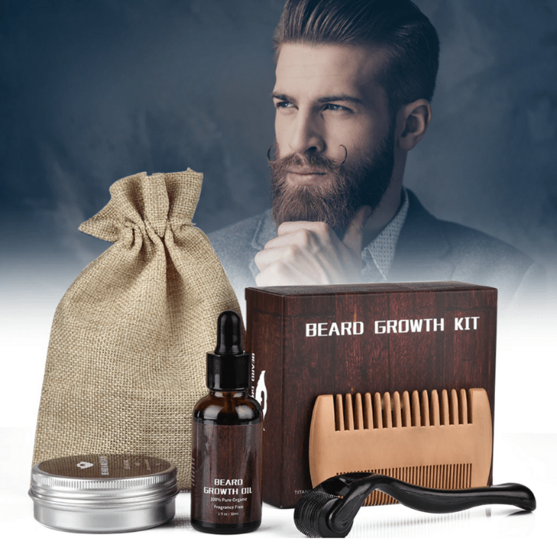 Kit BeardVibe para el Crecimiento de Barba en Zonas Irregulares y para un Crecimiento Saludable de la Barba