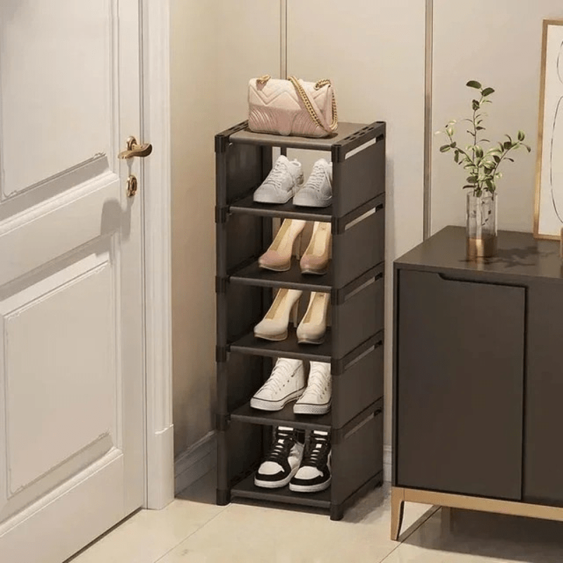 Compact stapelbaar schoenenrek voor hoekruimtes en kleine ruimtes