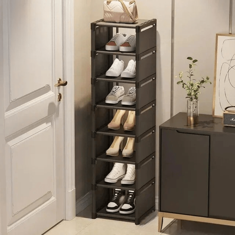 Compact stapelbaar schoenenrek voor hoekruimtes en kleine ruimtes
