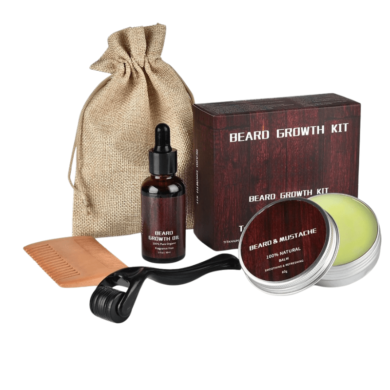 Kit BeardVibe para el Crecimiento de Barba en Zonas Irregulares y para un Crecimiento Saludable de la Barba