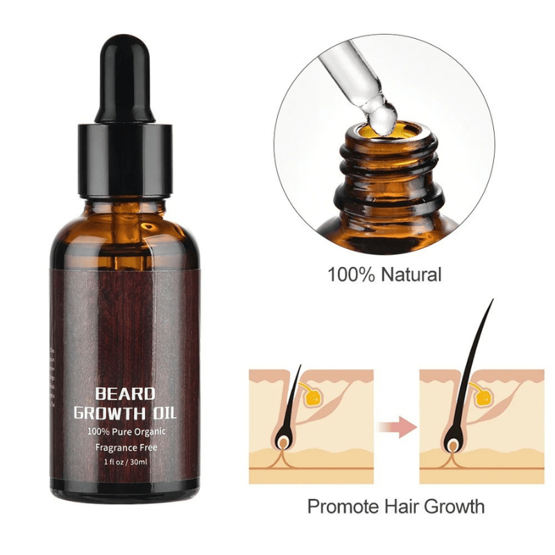 Kit BeardVibe para el Crecimiento de Barba en Zonas Irregulares y para un Crecimiento Saludable de la Barba
