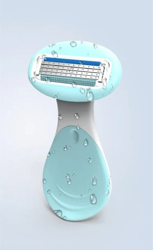 סכין גילוח קומפקטי NovaTrim 4 להבים עם קופסת אחסון לטיולים לטיפוח בדרכים