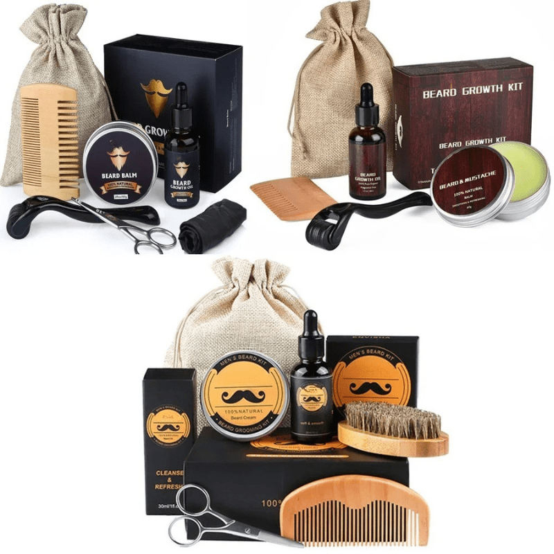Kit BeardVibe para el Crecimiento de Barba en Zonas Irregulares y para un Crecimiento Saludable de la Barba