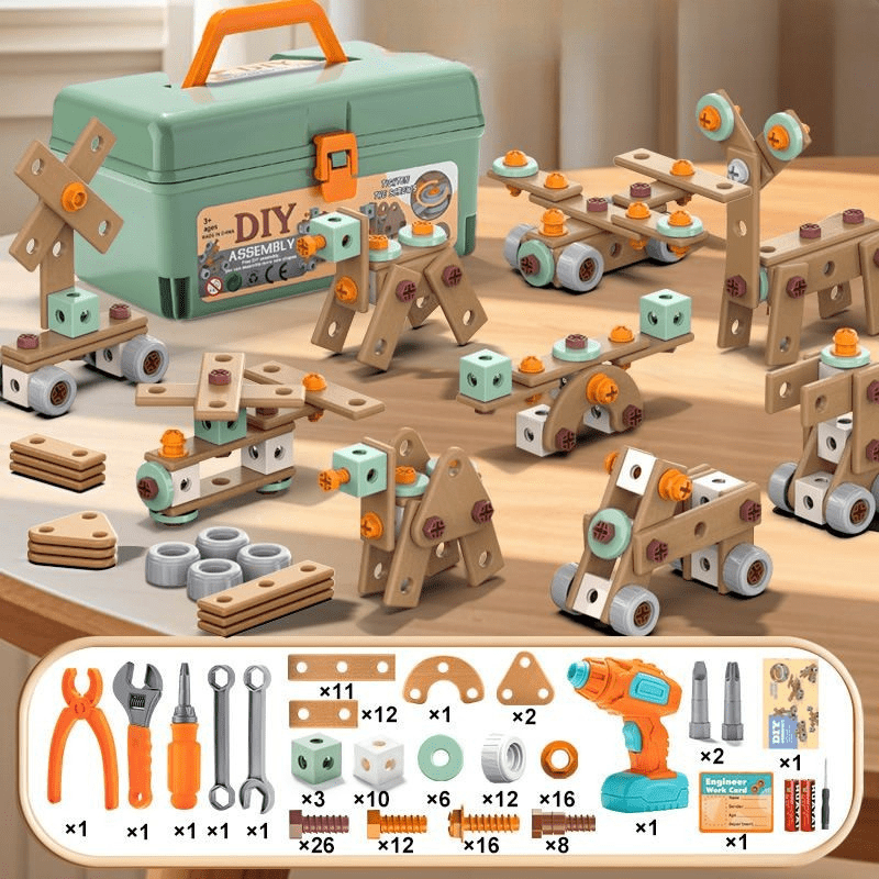 ApexCraft kreativní sada nářadí pro děti, 100 dílů, pro děti od 3 let a výše