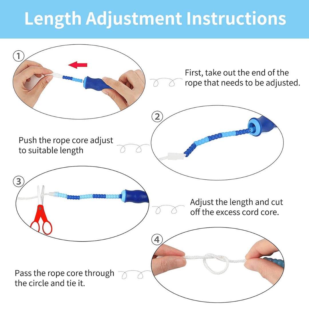 PulseRope Adjustable Bead Skipping Rope With Soft Segments For Cardio Enthusiasts