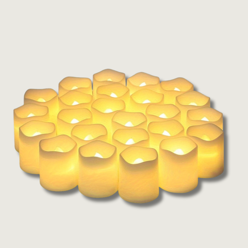 Conjunto de Velas LED Sem Chama Glow Haven para Férias Aconchegantes