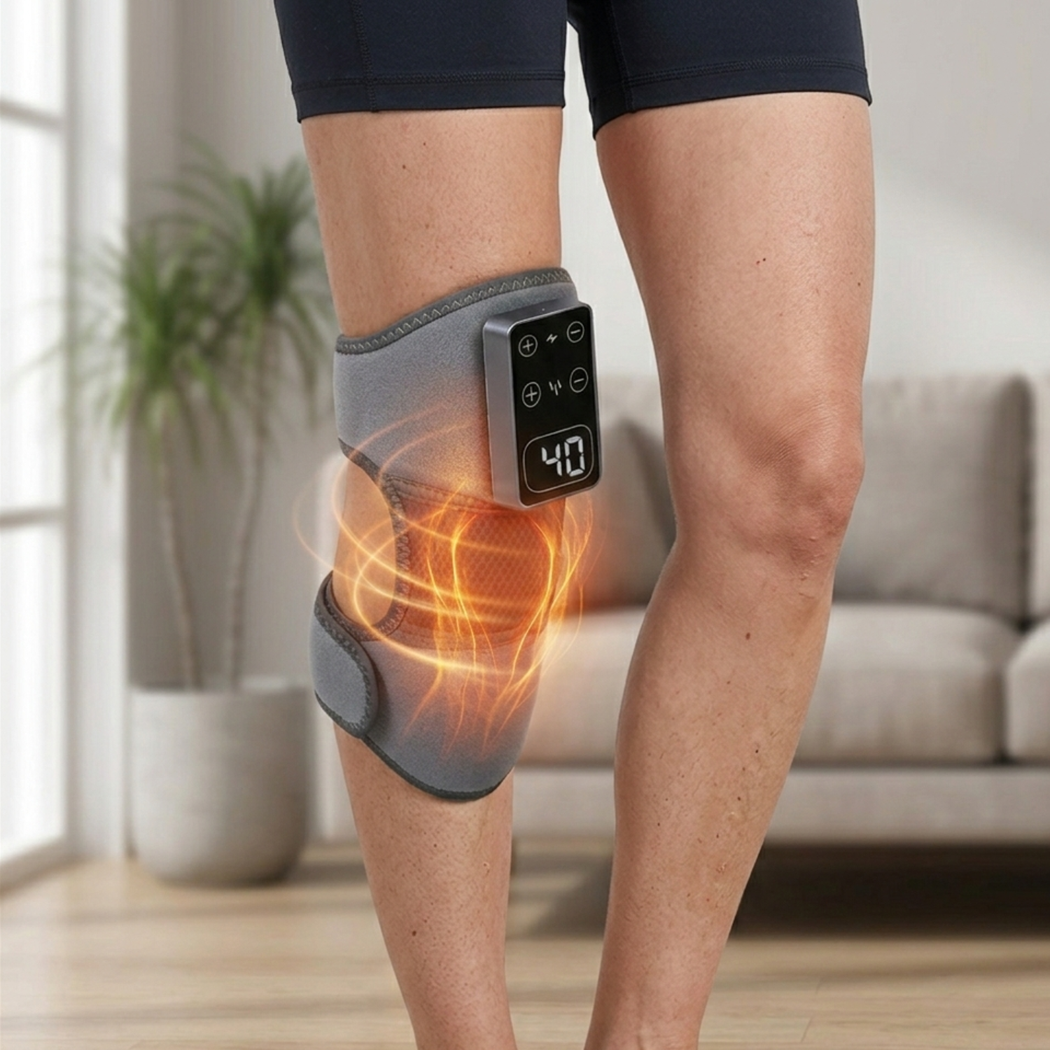 Portable Knee Wrap With Warmth And Vibration For Joint Comfort