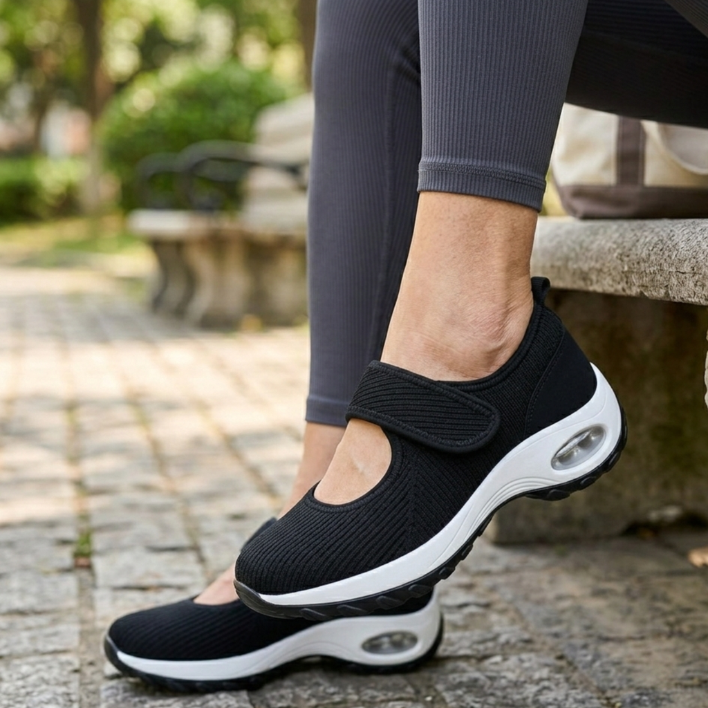 Sapatos StepSure com Sola Almofadada e Ajuste Largo para Conforto Leve e Pés Sensíveis