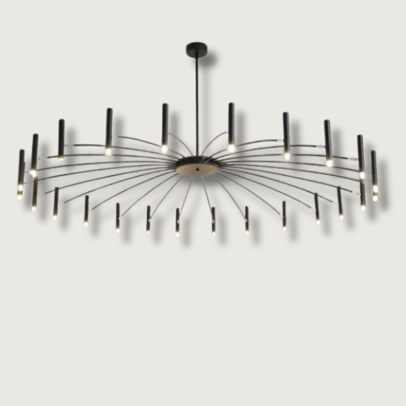 Astra Mid-Century Modern LED-krona med justerbara lampor för matsal