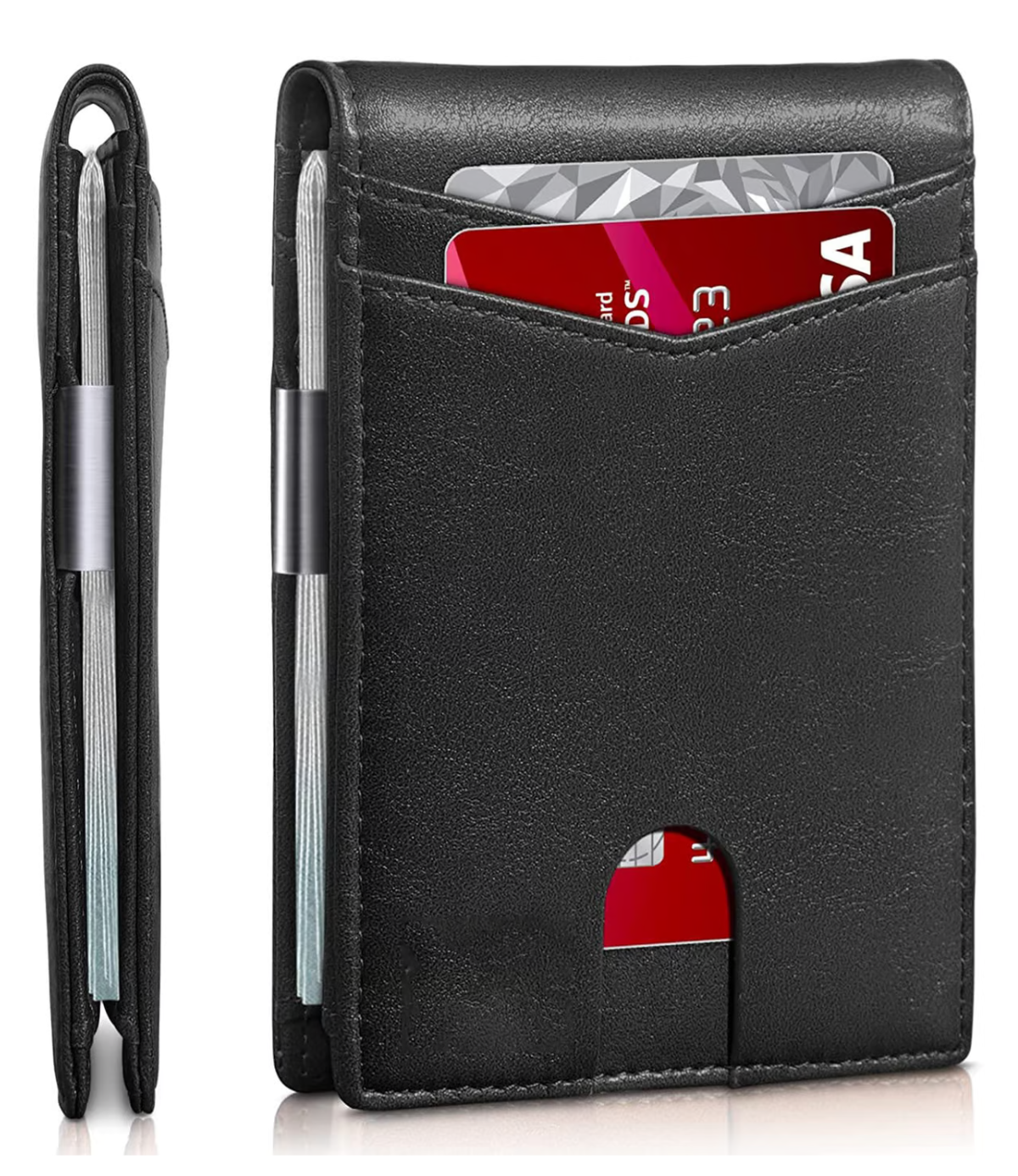 RFID Leather Wallet For Men By SafeSlim Ultra Compact