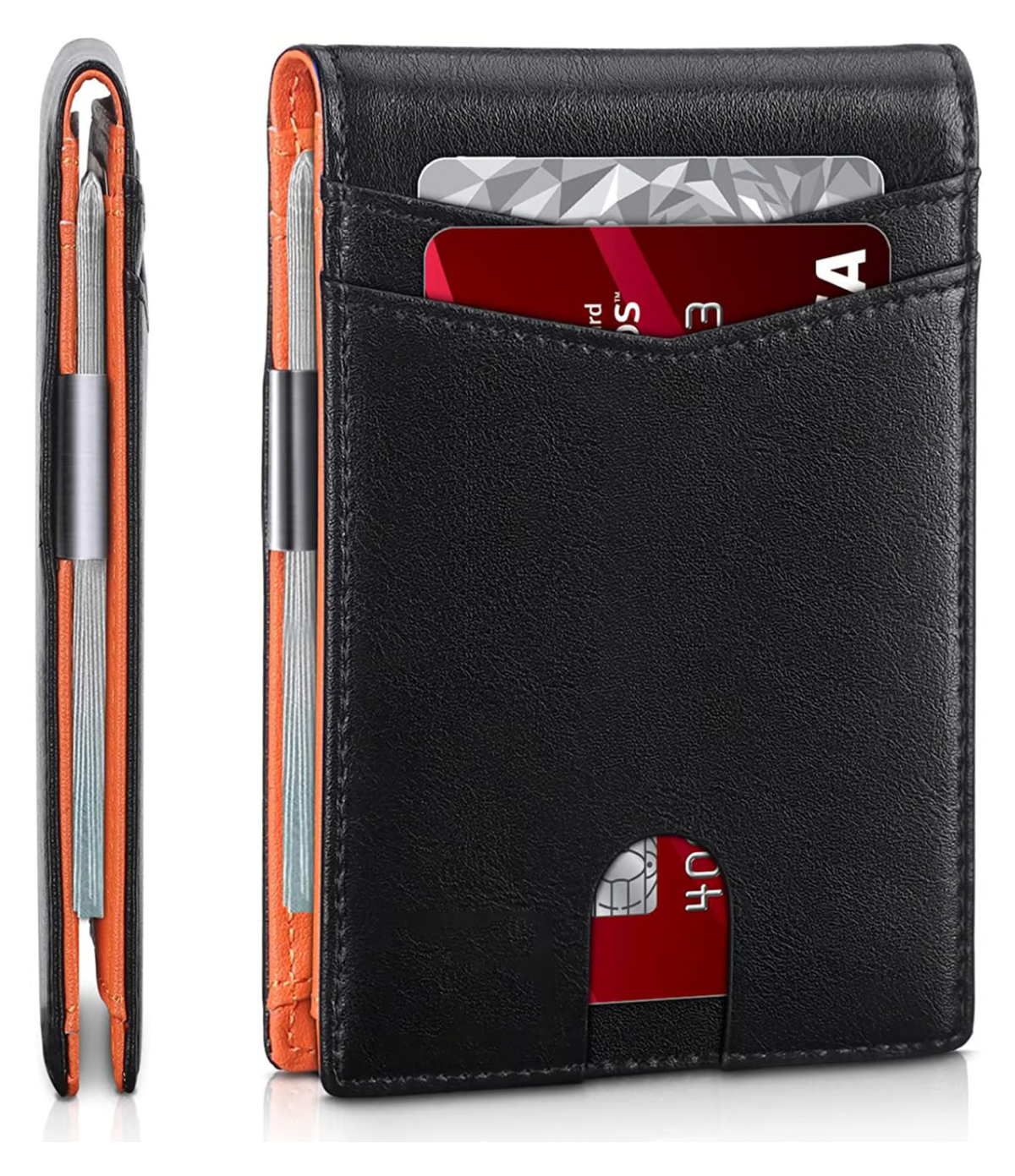 RFID Leather Wallet For Men By SafeSlim Ultra Compact