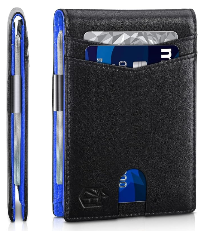 RFID Leather Wallet For Men By SafeSlim Ultra Compact