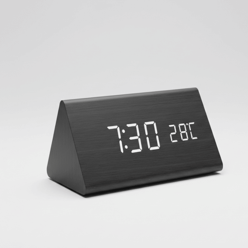 VoxTime Træur med LED-display til moderne hjem