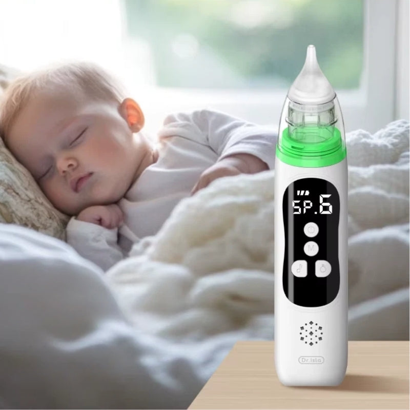 Baby Nasal Aspirator, Soft Silicone Tip, 6 Modes And Soothing Music