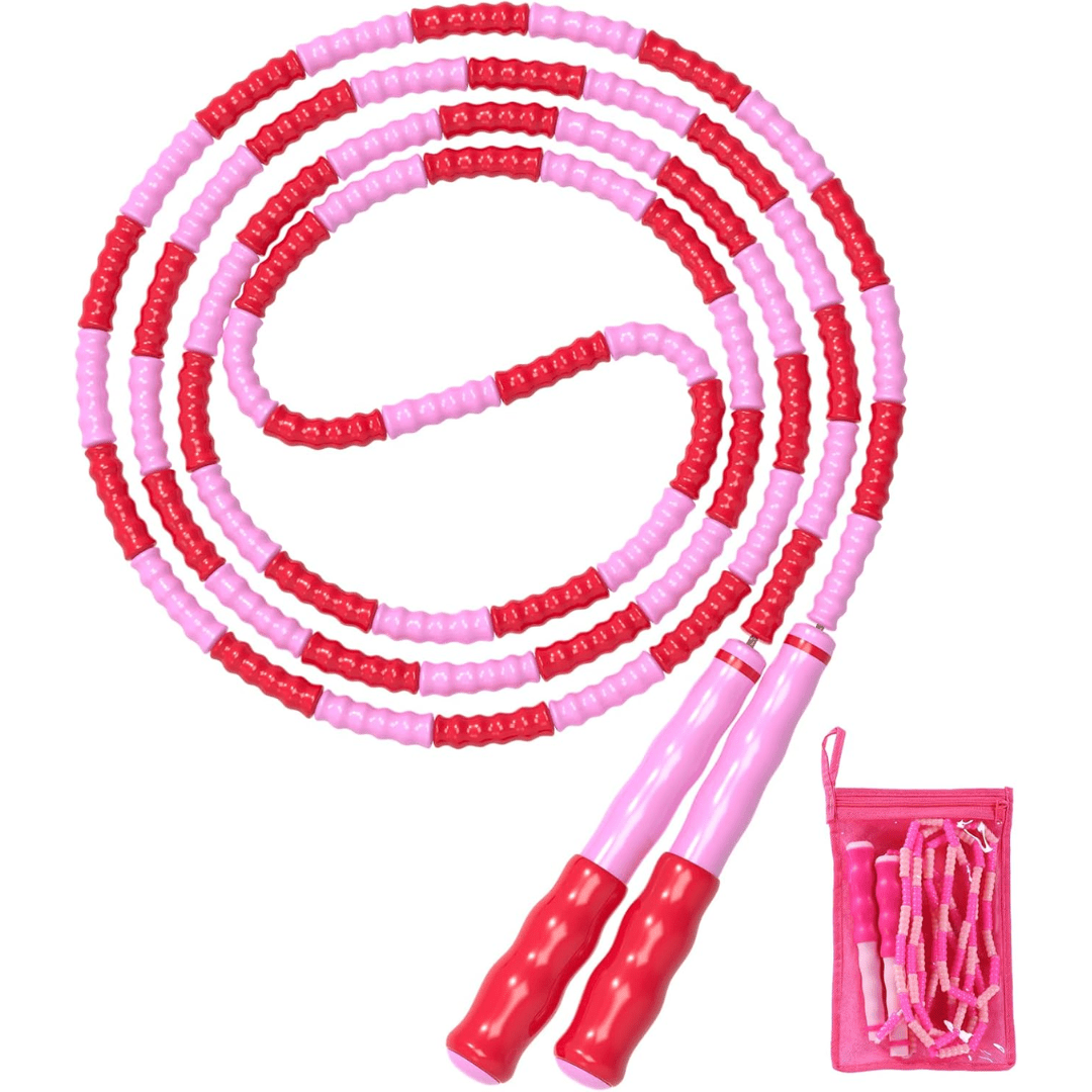 PulseRope Adjustable Bead Skipping Rope With Soft Segments For Cardio Enthusiasts