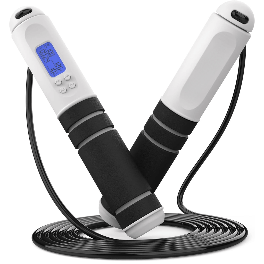 حبل القفز الرقمي PulseFlex مع عداد السعرات الحرارية لعشاق اللياقة البدنية
