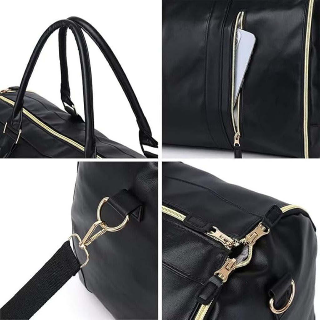 LuxeVoy Travel Duffel With Convertible Garment Compartment